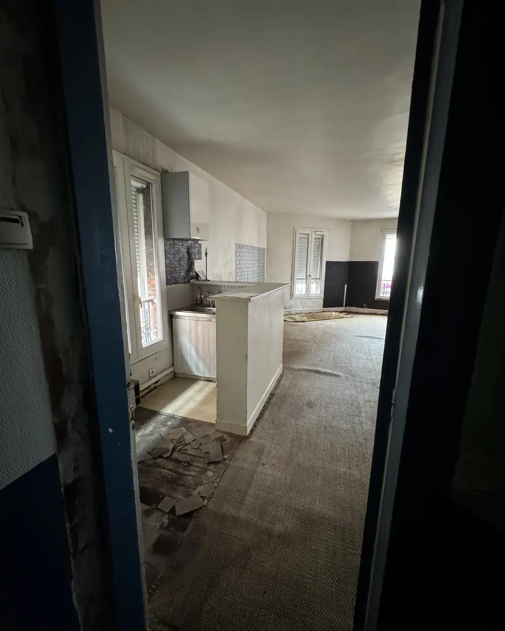 Appartement conçu en 3D avant rénovation, Asnières-sur-Seine