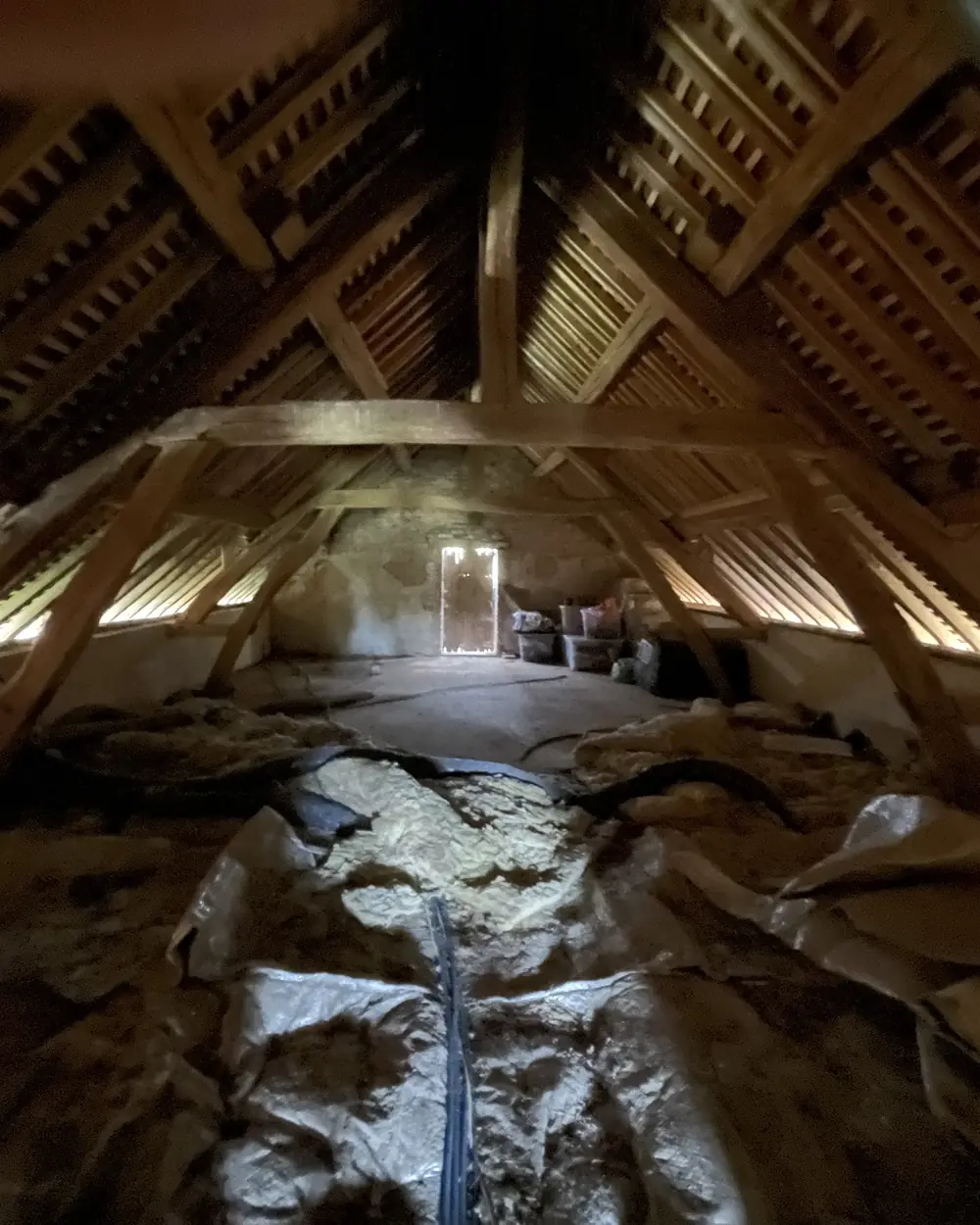 Avant travaux : combles aménagés en chambres, Sologne