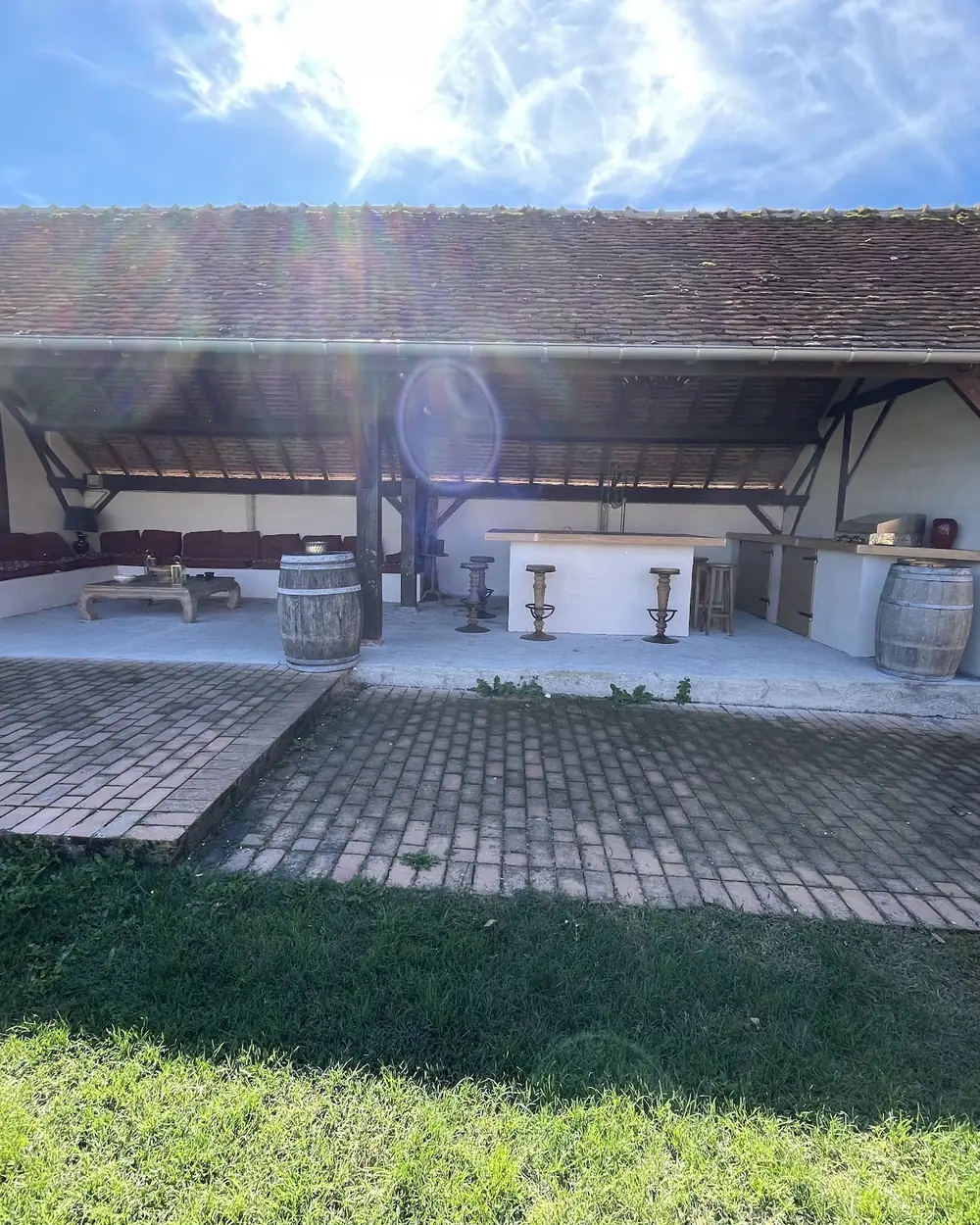 Longère, combles aménagés après rénovation, Sologne