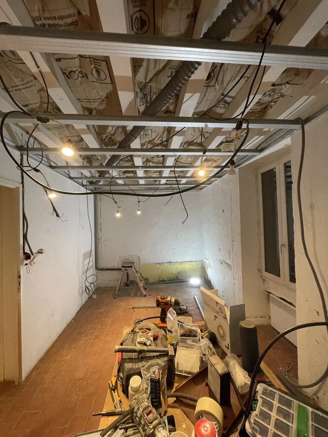 Ossature du faux plafond