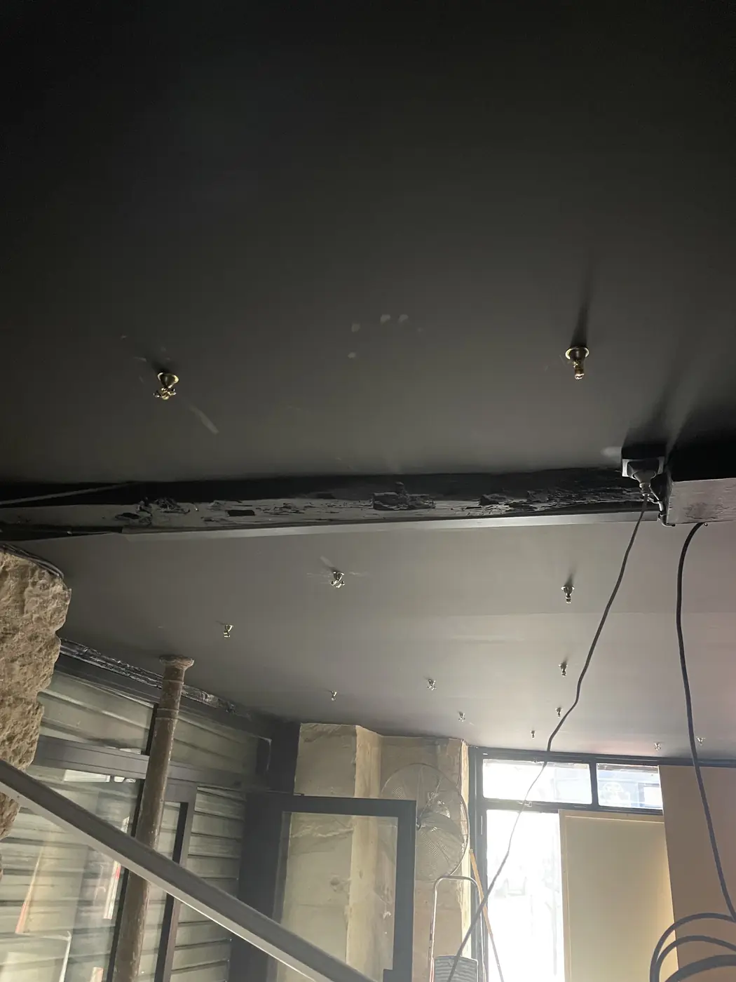 Plafond pendant les travaux