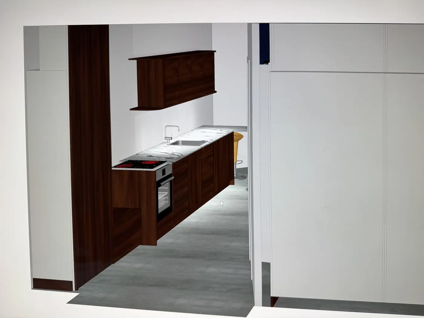 Modélisation 3D de la cuisine avant travaux