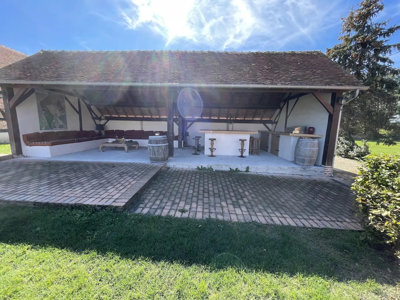 Longère, combles aménagés après rénovation par DAR, Sologne